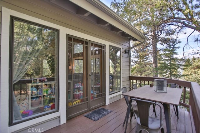 view of wooden deck