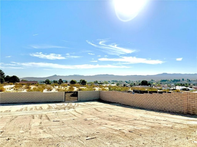 view of road featuring a mountain view