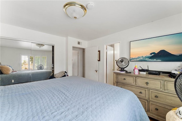 bedroom featuring a closet