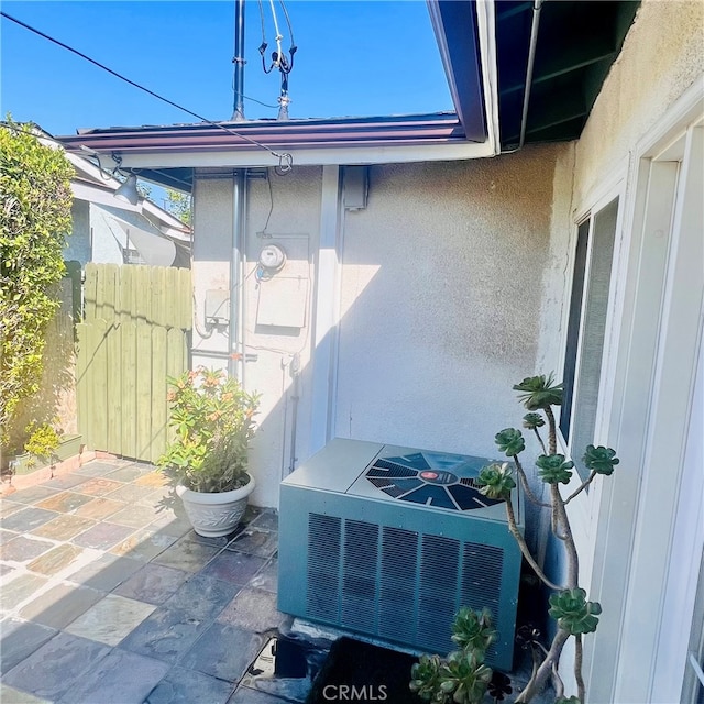 view of patio featuring central AC unit