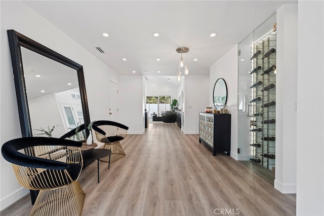 hallway featuring light hardwood / wood-style floors