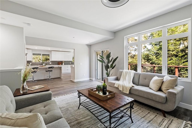 3078 Wilton Dr, Cambria, CA 93428 - living room with light wood finished floors and recessed lighting