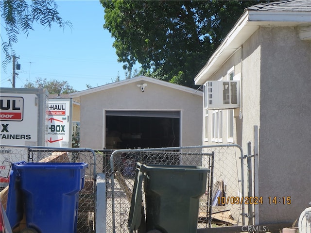 view of home's exterior featuring a garage