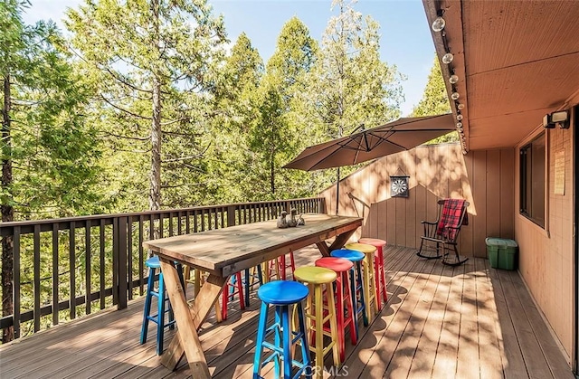 view of wooden terrace