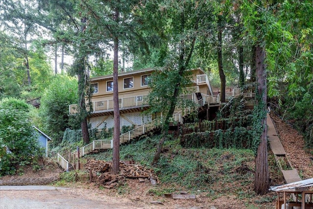 exterior space with a wooden deck