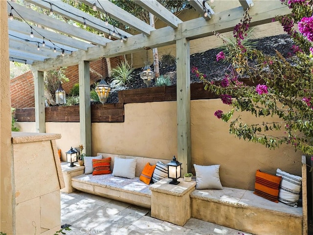 view of patio / terrace with a pergola