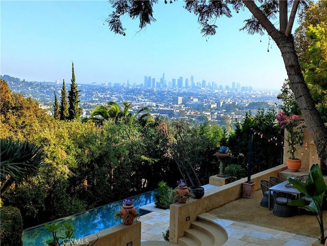 2618 Nottingham Ave, Los Angeles, CA 90027 - view of patio with a skyline view