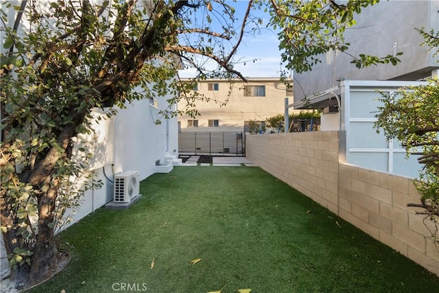 view of yard featuring ac unit