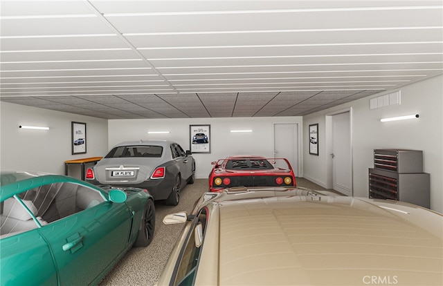 garage with visible vents