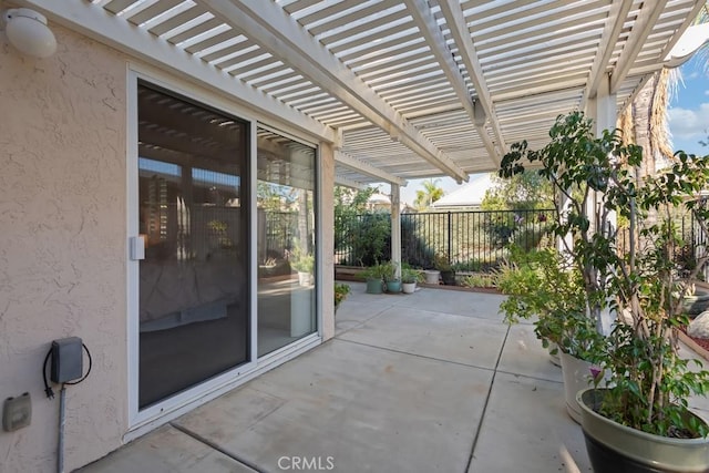 view of patio / terrace with a pergola