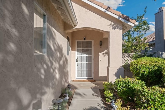 view of doorway to property