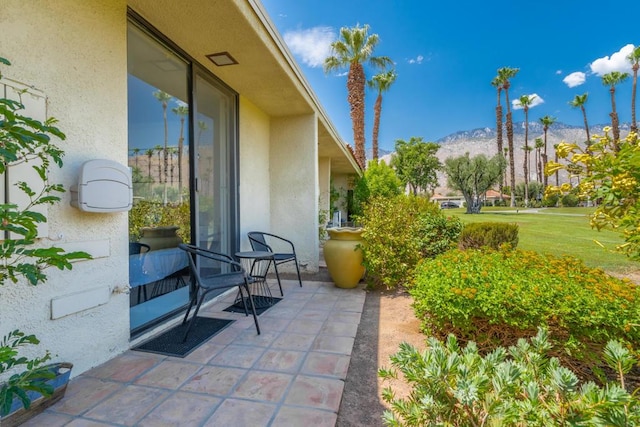 balcony featuring a patio area