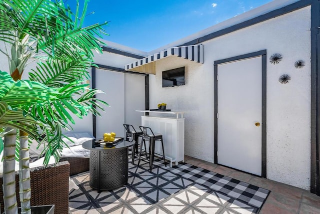 view of patio / terrace with an outdoor living space