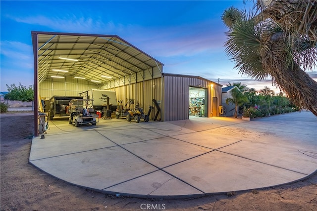 exterior space with a carport