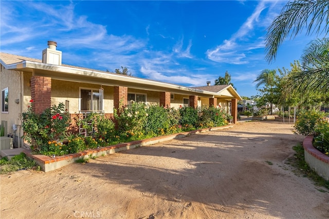 view of single story home