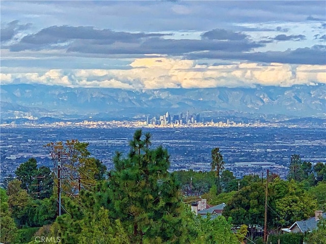 water view with a mountain view