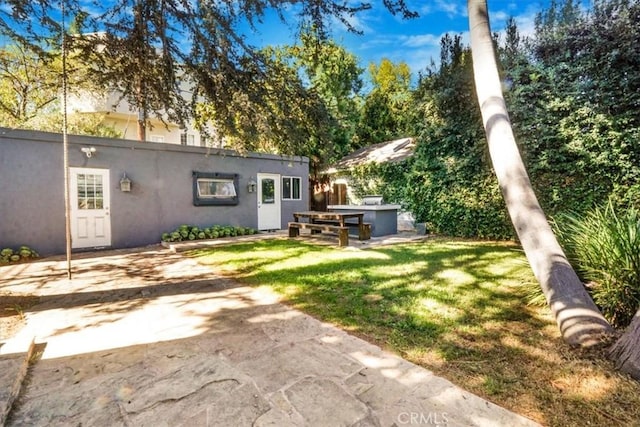 view of yard with a patio