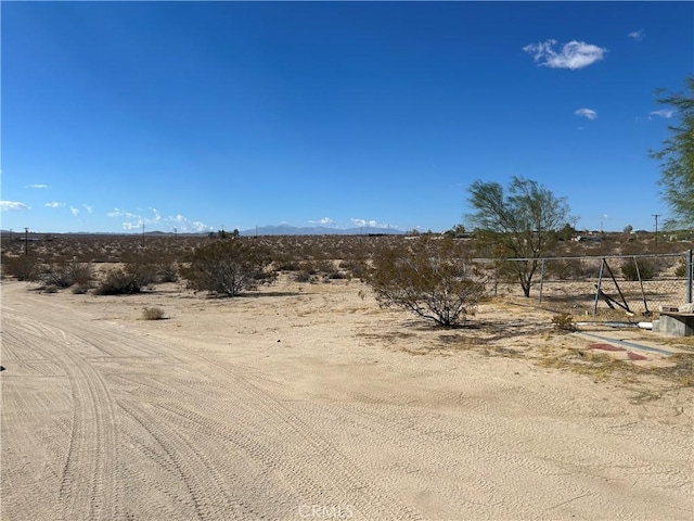 exterior space with a rural view