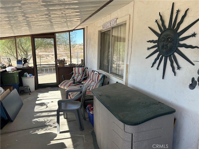 view of sunroom