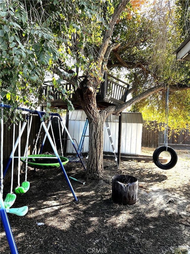 view of jungle gym