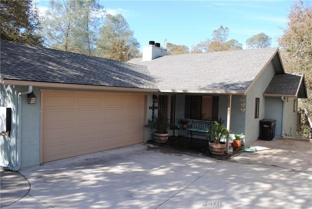 ranch-style house with a garage