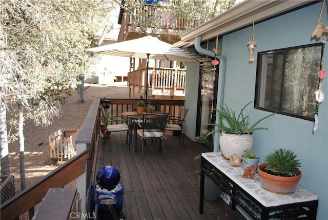 view of wooden terrace