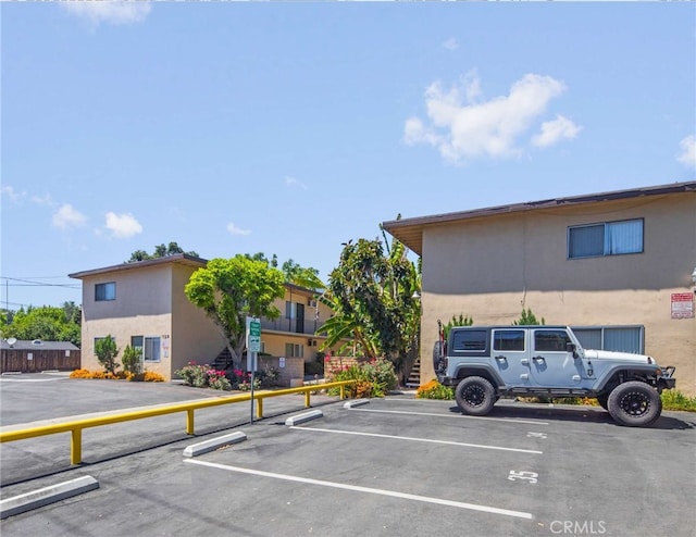 view of parking / parking lot