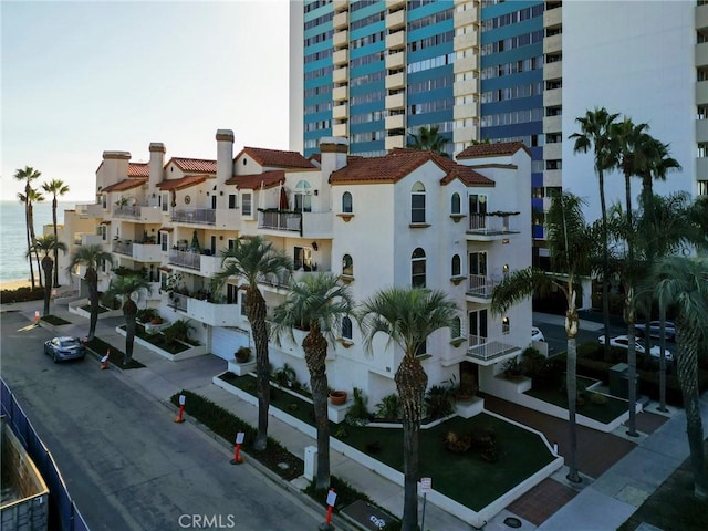 view of property with a water view