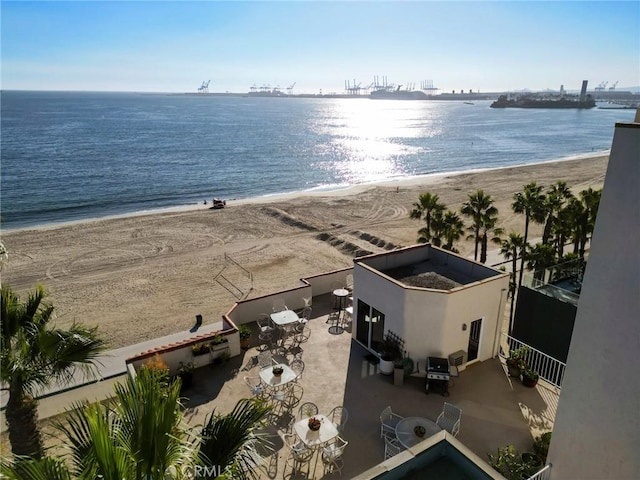 property view of water with a view of the beach