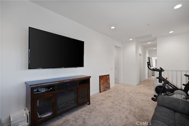 view of carpeted living room