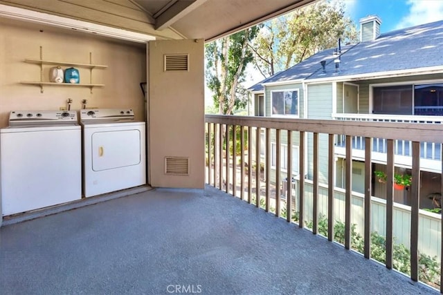 23556 Cambridge Rd Unit 327, Yorba Linda, CA 92887 - laundry area featuring laundry area, independent washer and dryer, visible vents, and carpet floors