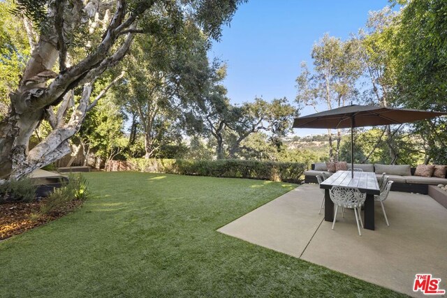 view of yard featuring a patio