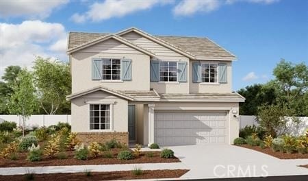 view of front property featuring a garage