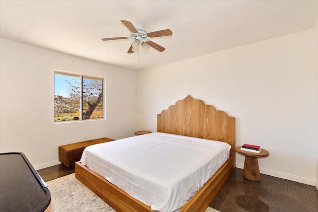 bedroom with ceiling fan