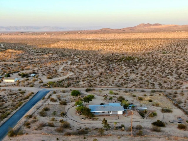 drone / aerial view with a mountain view