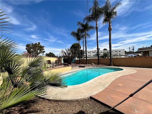 view of pool with a patio