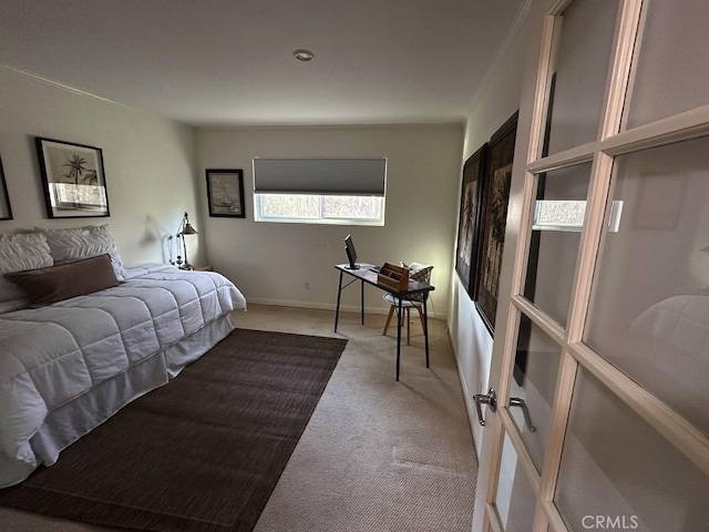 view of carpeted bedroom