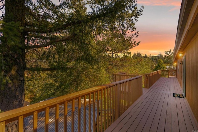 view of deck at dusk