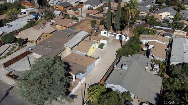 aerial view featuring a residential view