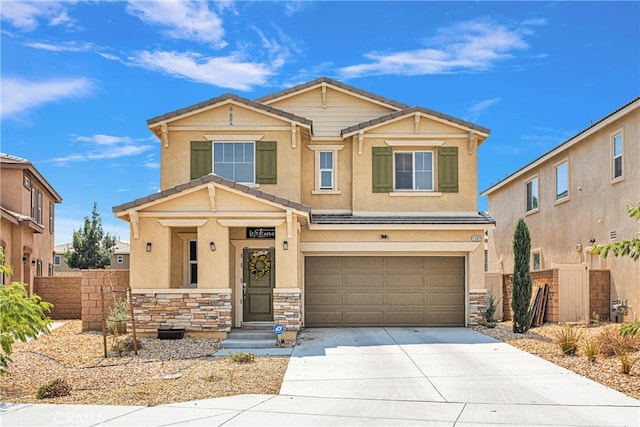 craftsman-style house with a garage