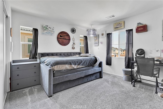 view of carpeted bedroom