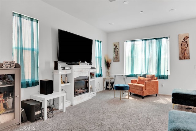 view of carpeted living room