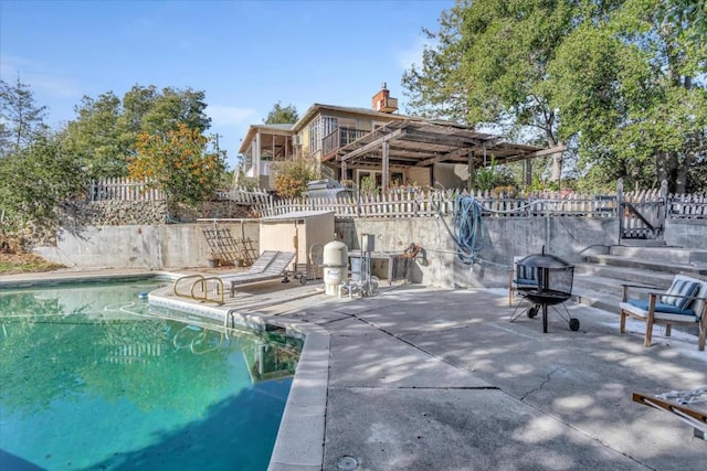 view of pool with a patio area