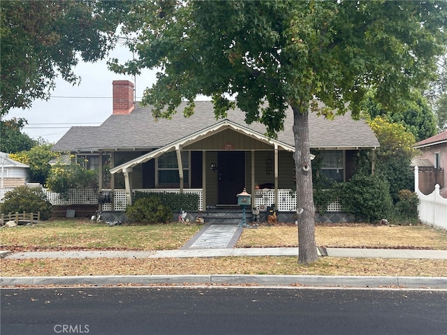 view of front facade with a porch