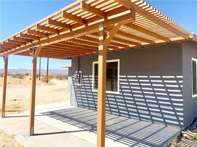 view of patio with a pergola