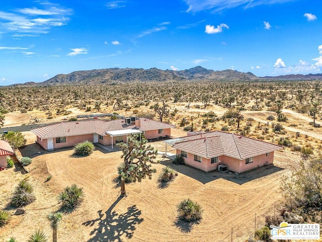 aerial view featuring a mountain view