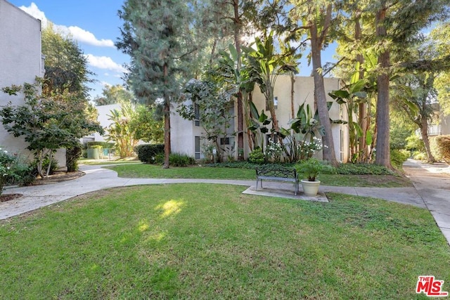 view of front facade with a front yard