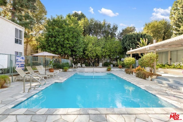 view of pool with a patio