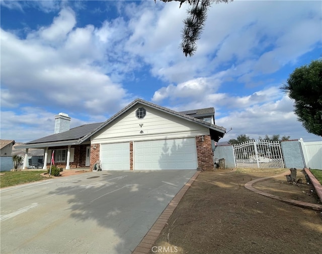 view of front of house featuring a garage