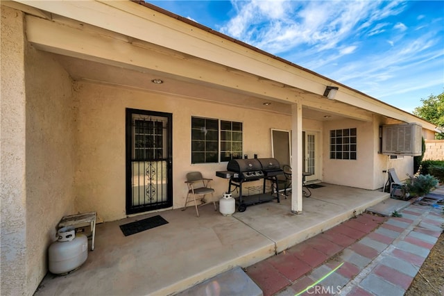 view of patio featuring grilling area